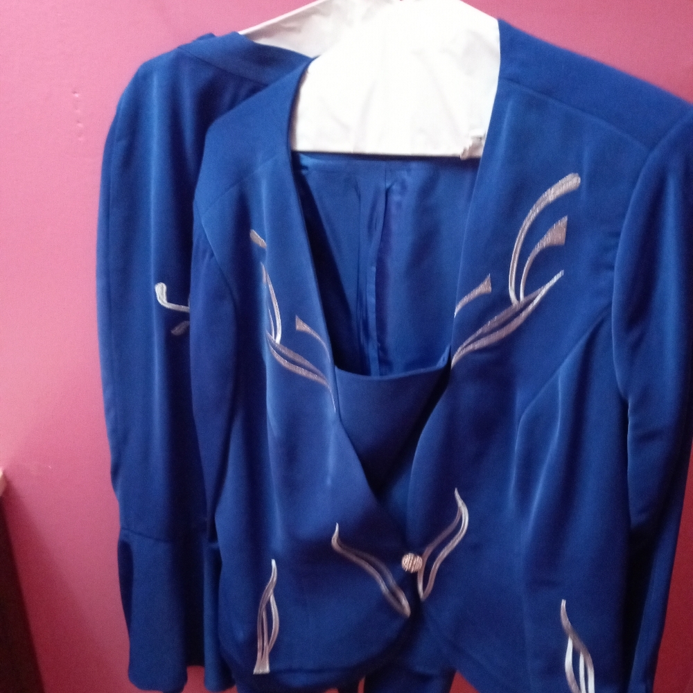 Royal Blue two piece suit
